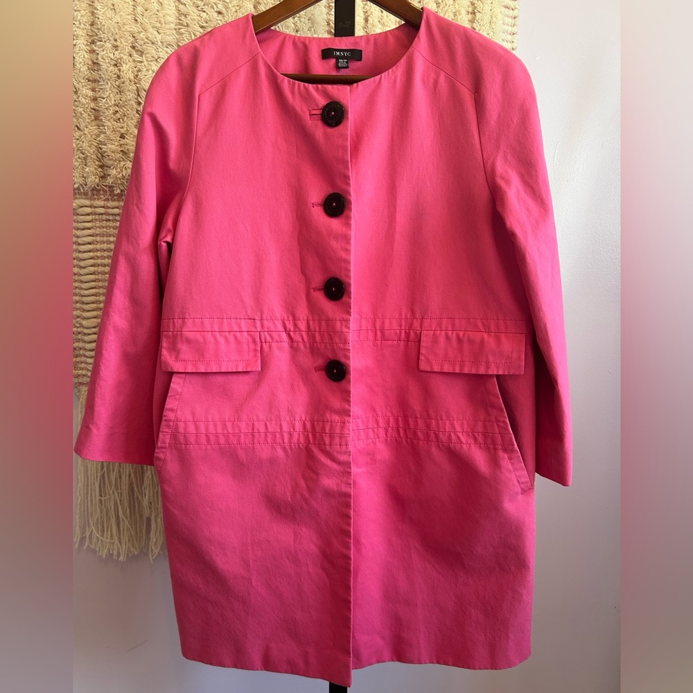 Elegant Pink Button-Up Blazer